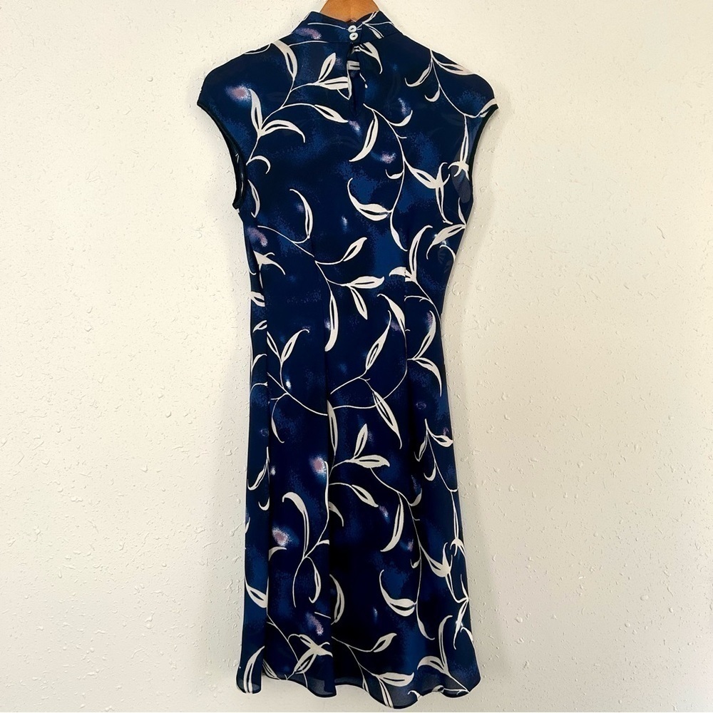 🦋 Ronni Nicole Vintage Blue Asian Inspired Style Mini Dress Size 6 - Picture 2 of 6